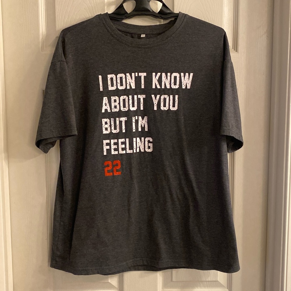 Unisex Large, worn once! 22 Tee in Charcoal Gray